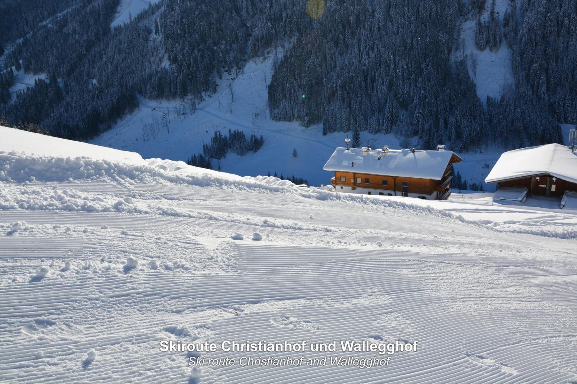 Ski In-Ski Out - Gaestehaeuser Saalbach-Hinterglemm - Wallegghof Christianhof Exterior foto